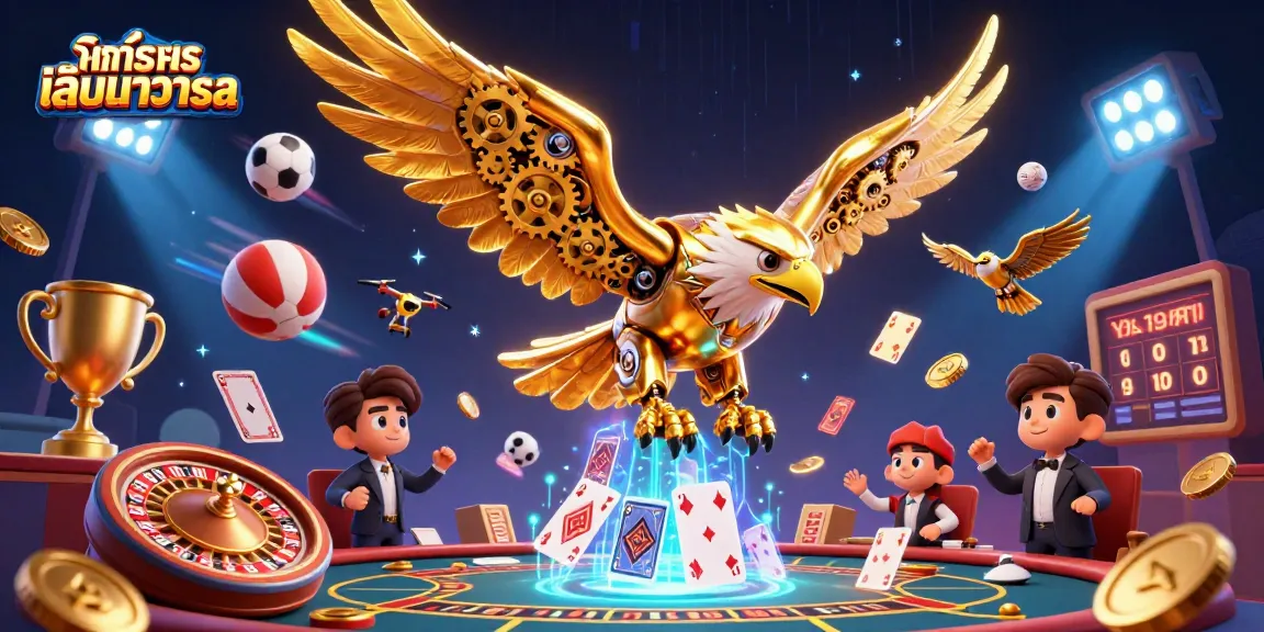 Experience ทดลองเล่นบาคาร่าsa with lively 3D casino characters amidst dynamic gaming elements and vibrant visuals.