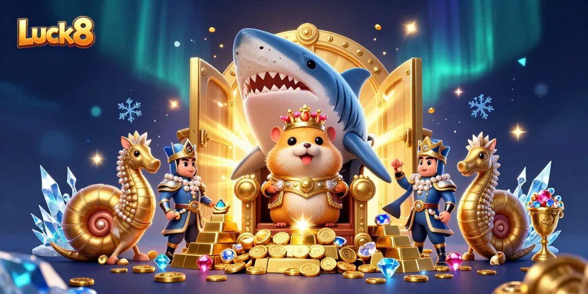 Luck8 enhances gameplay with a vibrant scene of wealth and excitement, illustrating the gambling experience.