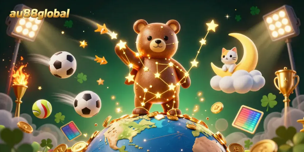Experience top-tier gaming and excitement at au88global with vibrant casino-themed visuals.