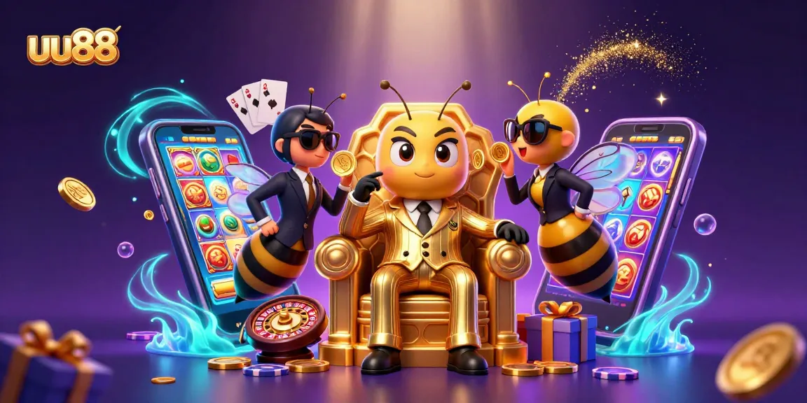 Experience thrilling gameplay at uu88 with a lively bumblebee mob boss and dynamic casino elements.