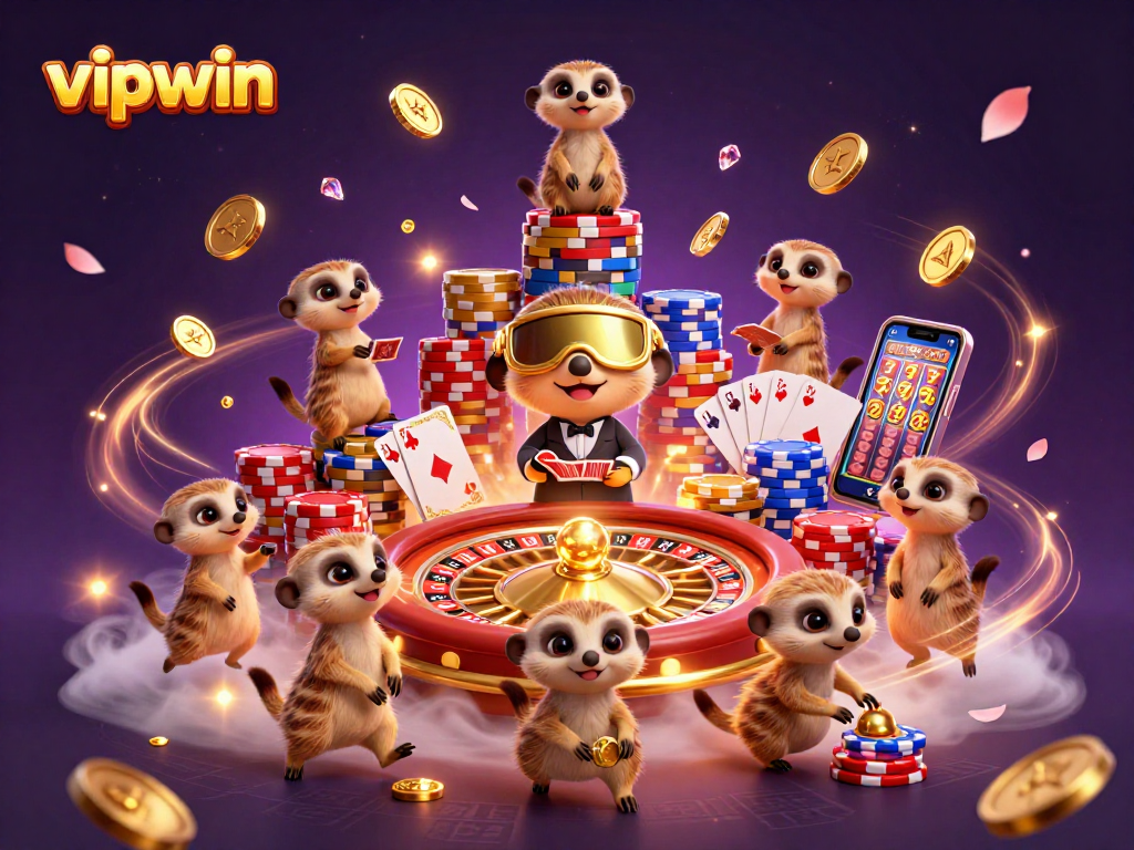 Experience thrilling gaming at vipwin with meerkats managing an exciting casino!