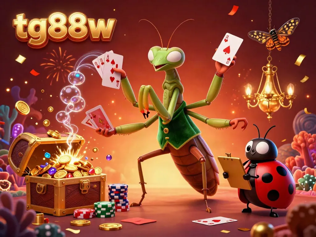 Experience thrilling wins with tg88w at an exciting online casino featuring a vibrant 3D illustration.