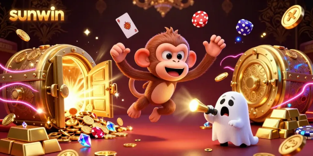 Experience the enchanting joy of gaming at sunwin with a mischievous monkey juggling golden treasures!