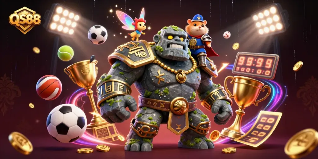 Experience thrilling gaming at QS88 with ancient guardians and vibrant sports elements.
