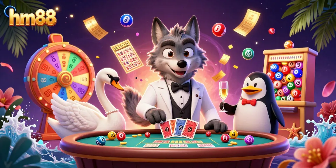 Experience thrilling gameplay at hm88 with vibrant characters and casino elements in a dynamic scene.