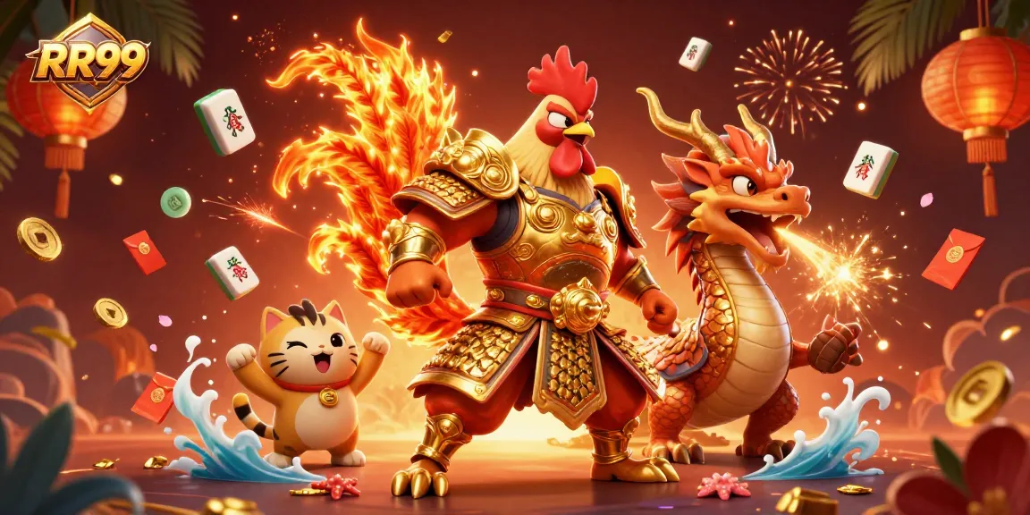 Engage with RR99's thrilling world of online gaming through this vibrant 3D illustration featuring dynamic characters!