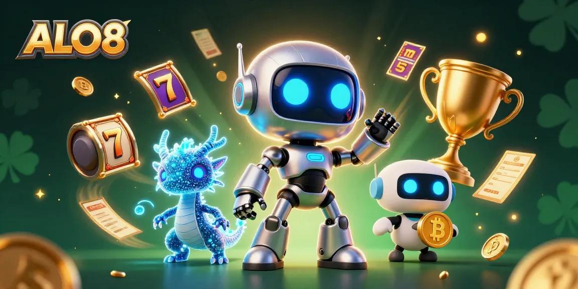 Bet on big wins at ALO8 with dynamic slot games and exhilarating jackpots in a vibrant 3D scene.