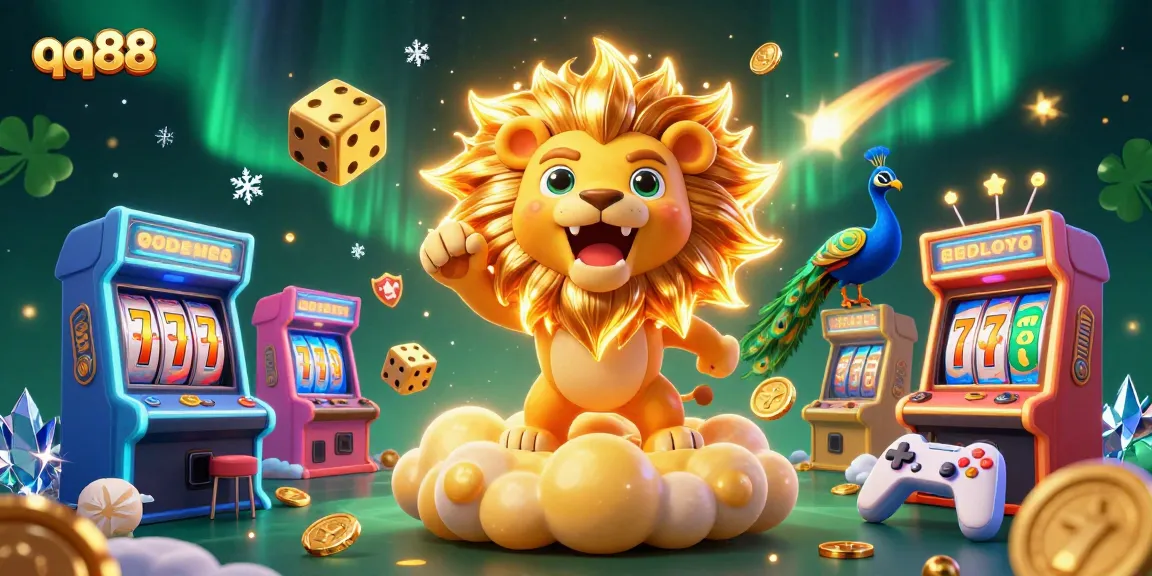 Experience thrilling gameplay at qq88 with a vibrant illustration showcasing casino elements and fun.