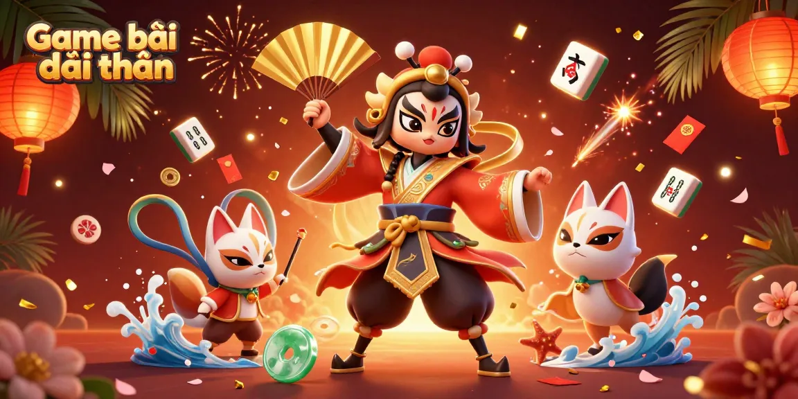 Experience the excitement of Game bài đổi thưởng through an energetic 3D casino scene.