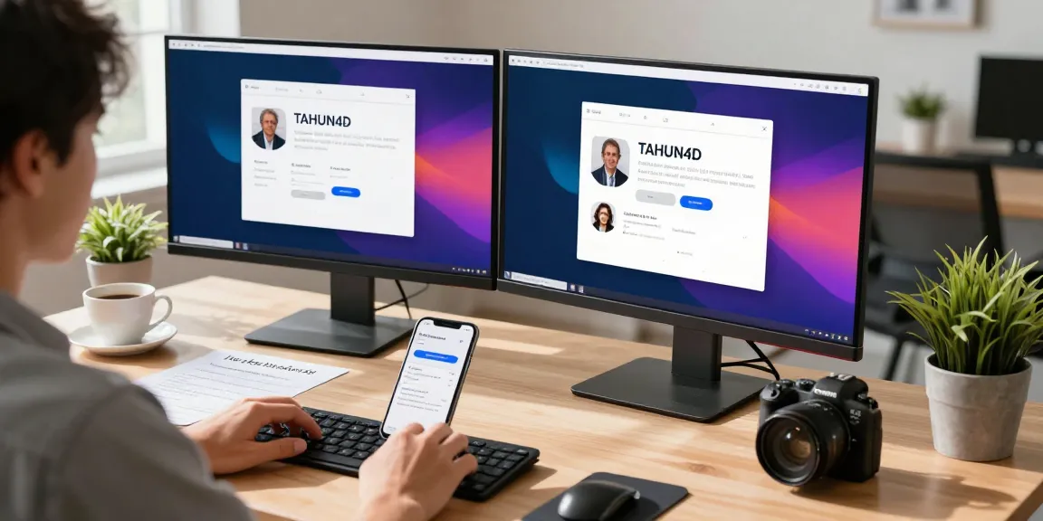Pengguna tahun4d mengakses informasi login dan link alternatif dengan mudah di ruang kerja modern.