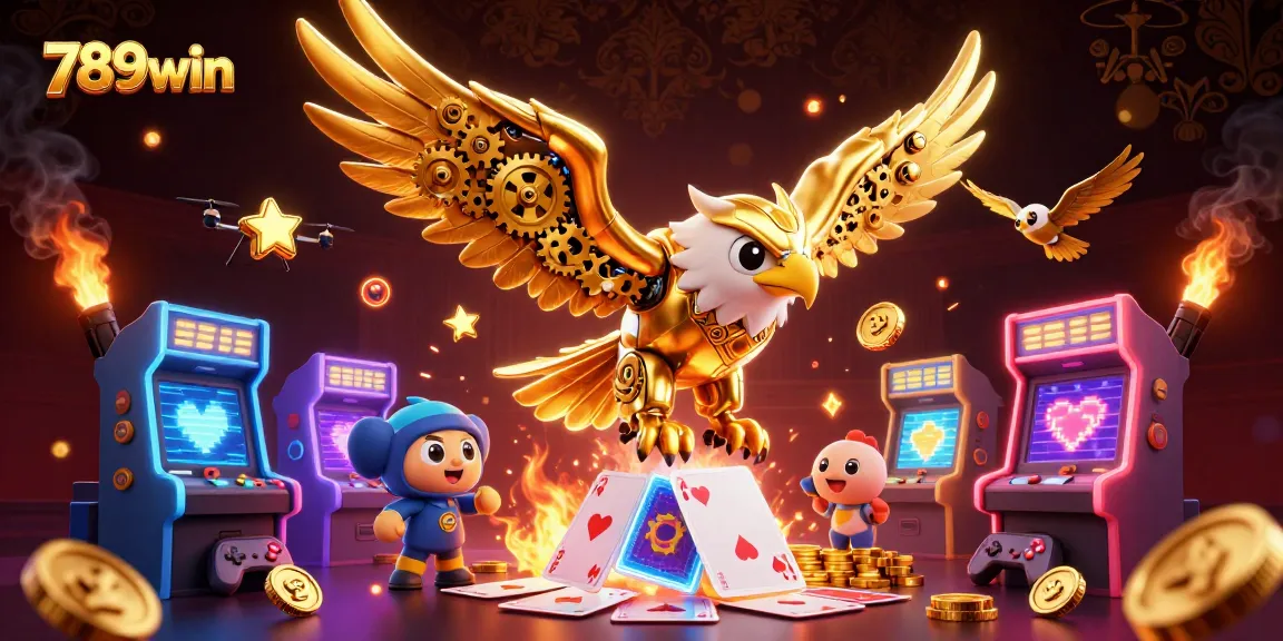 Experience thrilling wins with 789win in this vibrant, action-packed casino scene.