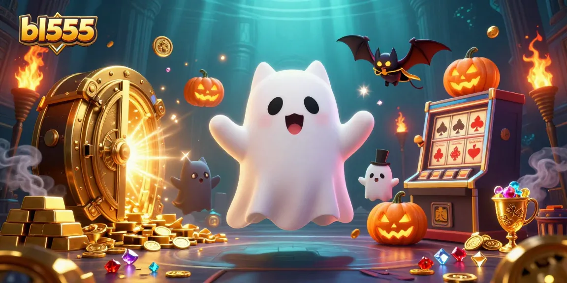 Experience exciting gameplay with bl555 featuring a friendly ghost cat and treasures in a haunted casino.