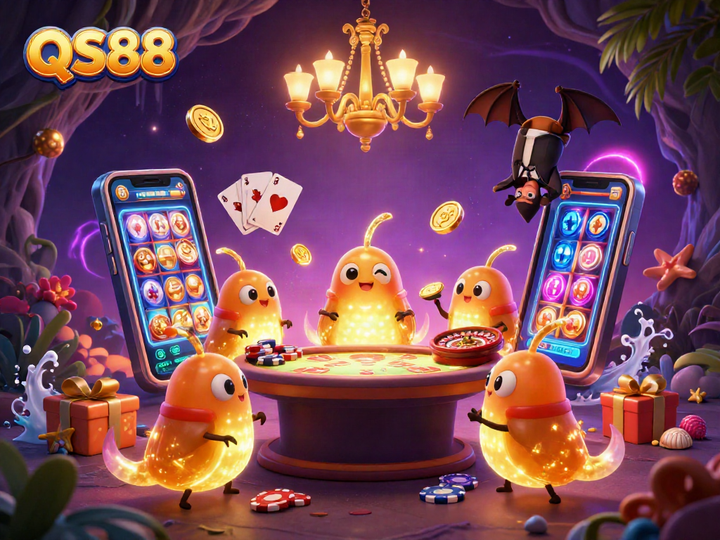 Experience the QS88 casino thrills with glowing glowworms illuminating games and fun!