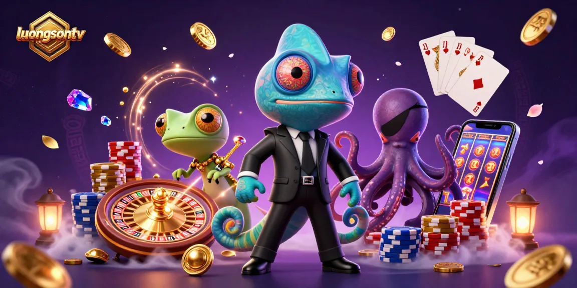 Bet on luongsontv with action-packed characters in a vibrant, dynamic casino scene
