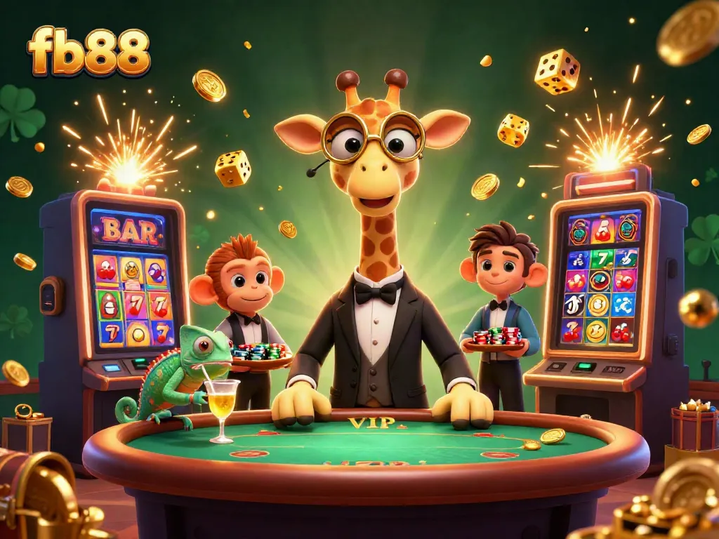 Experience the excitement of fb88 casino with animated characters and vibrant game elements.