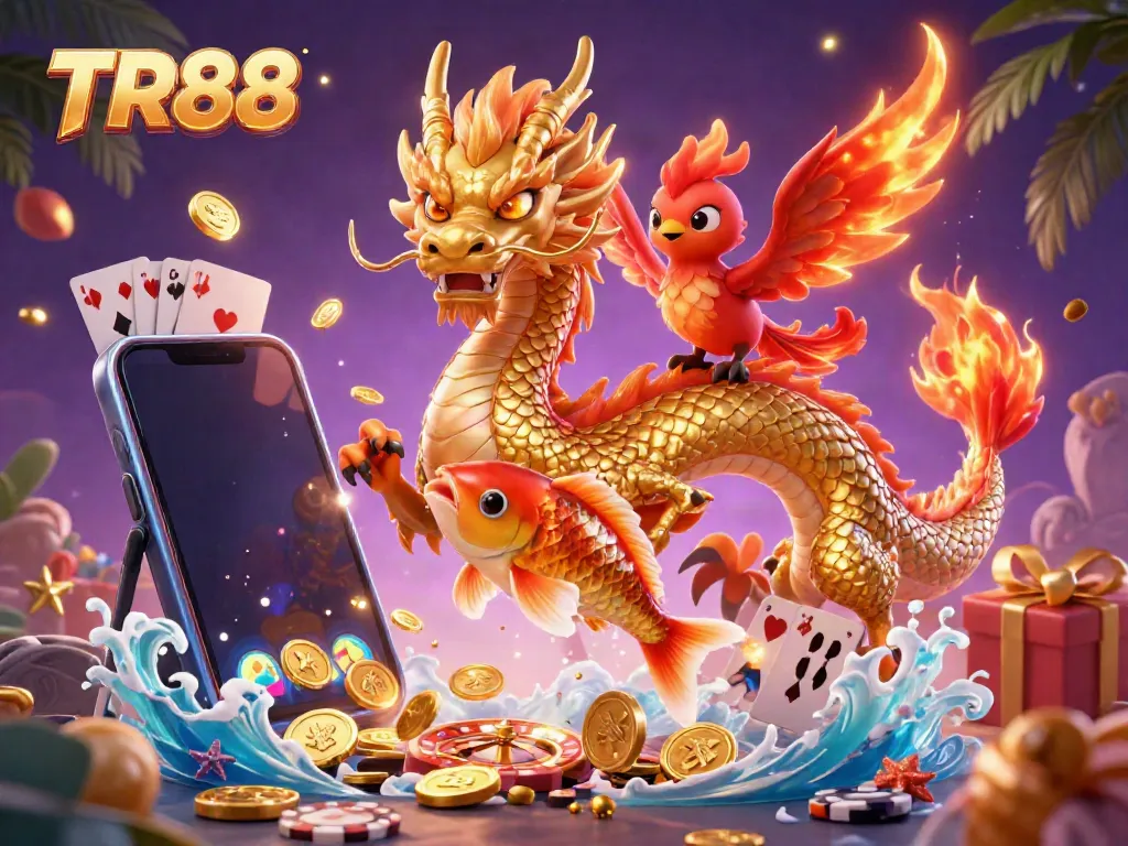 Experience winning thrills with TR88's vibrant casino atmosphere and dynamic game elements.