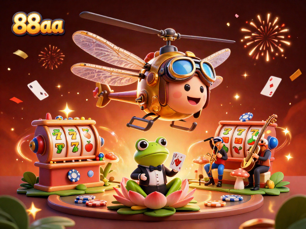Play with excitement at 88aa, where vibrant slot reels and dealer action bring games to life!