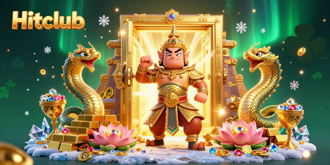 Engage in the enchanting world of Hitclub, where a guardian and mythical creatures explore a treasure-filled universe.