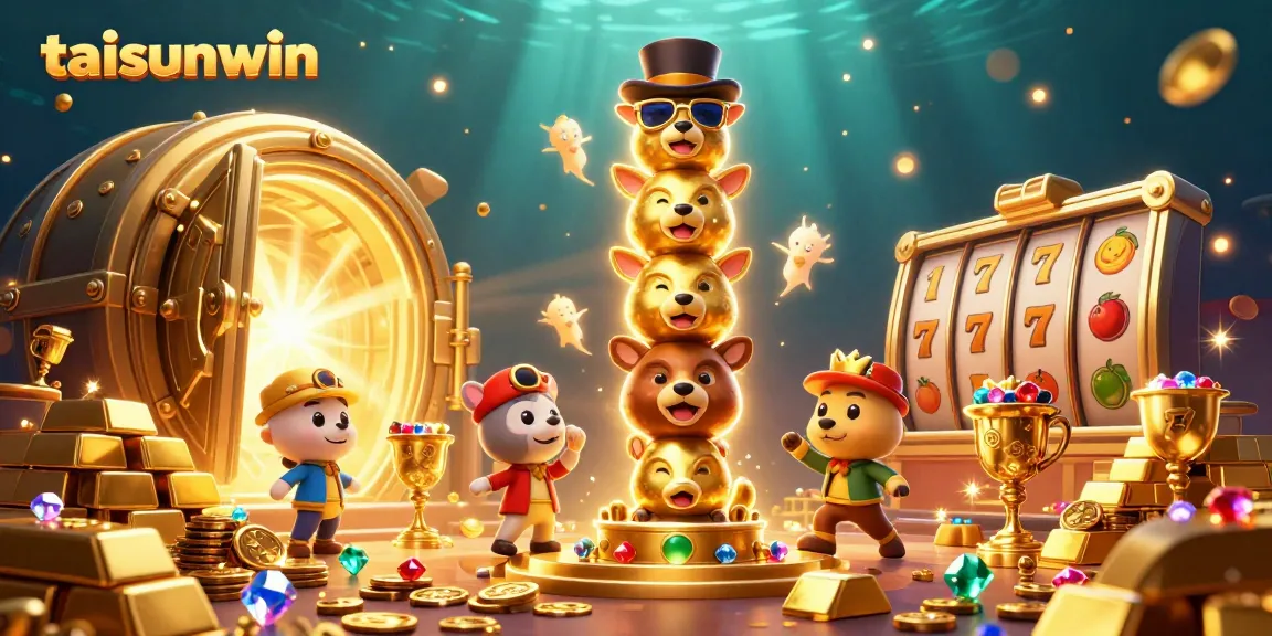 Engage with taisunwin's exciting slot machine scene rich in colorful, dynamic casino elements.