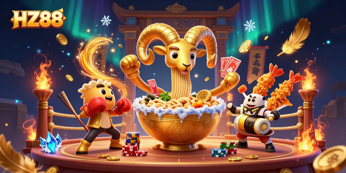 Experience HZ88's thrilling gaming atmosphere with vibrant characters and exciting elements of online gambling.