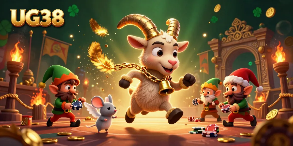 Engage in the festive UG38 casino excitement with Krampus, angel mouse, and elf gremlins.