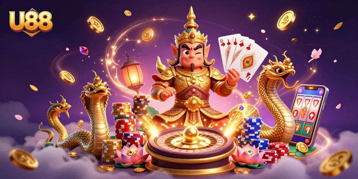Experience thrilling gameplay opportunities at U88 with spinning roulette wheels and vibrant poker chips.