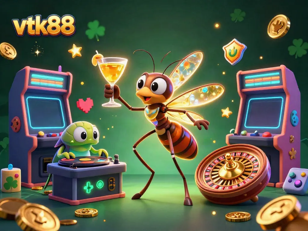 Experience thrilling gameplay with vtk88, featuring vibrant casino characters and action-packed elements.