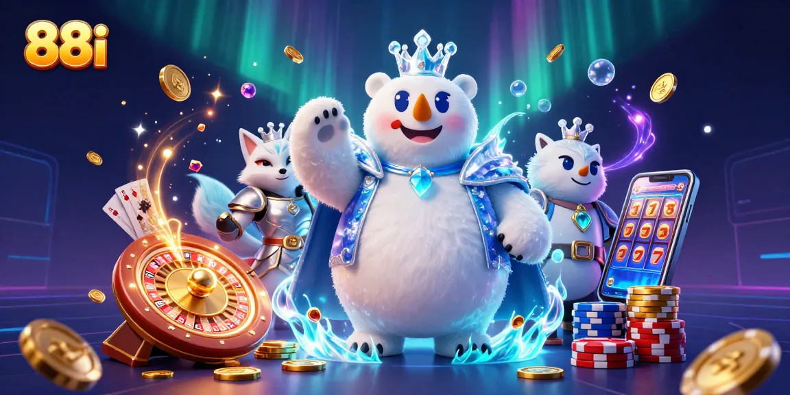 Experience the thrill of winning with 88i’s immersive casino scene featuring interactive games and vibrant animations.