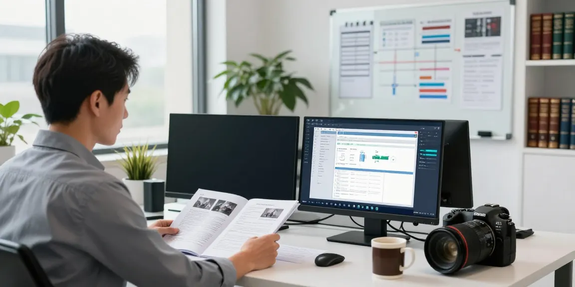 Professional private investigation setup showcasing goodtam services with organized data and research.