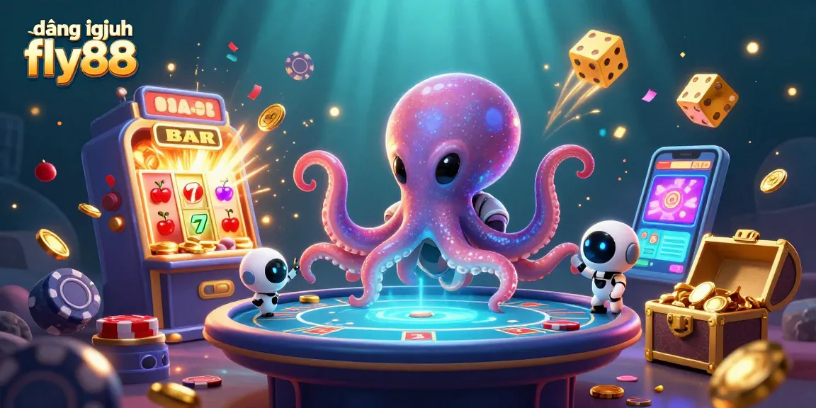 Experience thrilling games at đăng nhập fly88 with an alien octopus, jackpot bursts, and exciting casino elements.