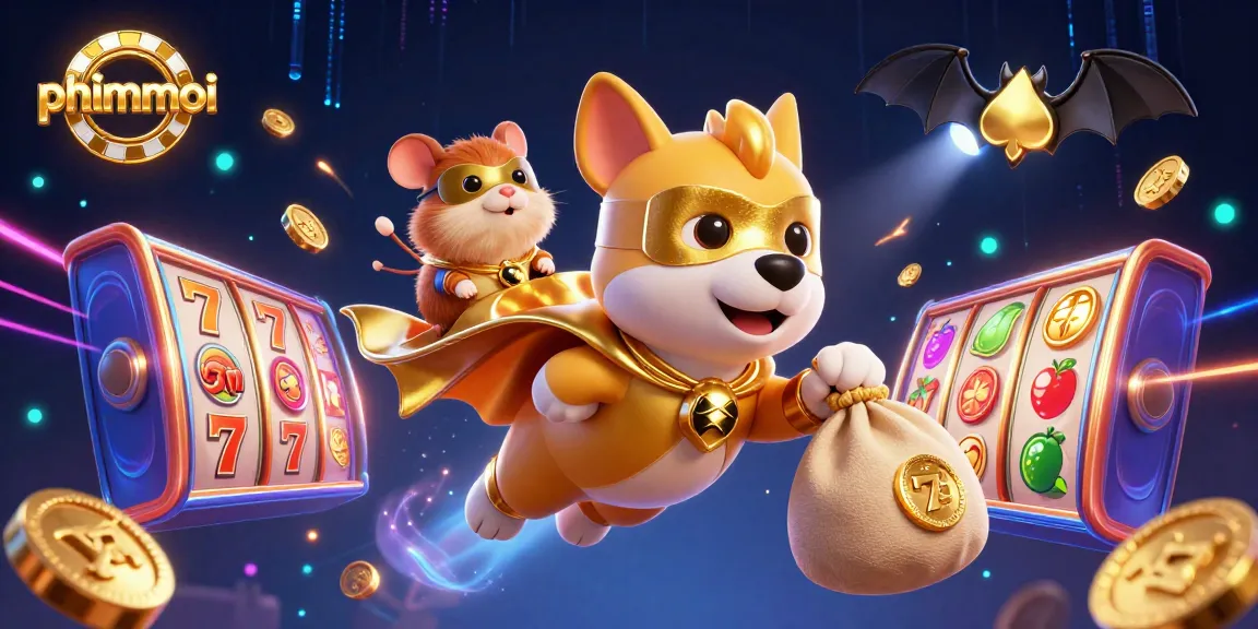 Experience phimmoi with thrilling slots and jackpot excitement in a vibrant digital illustration.