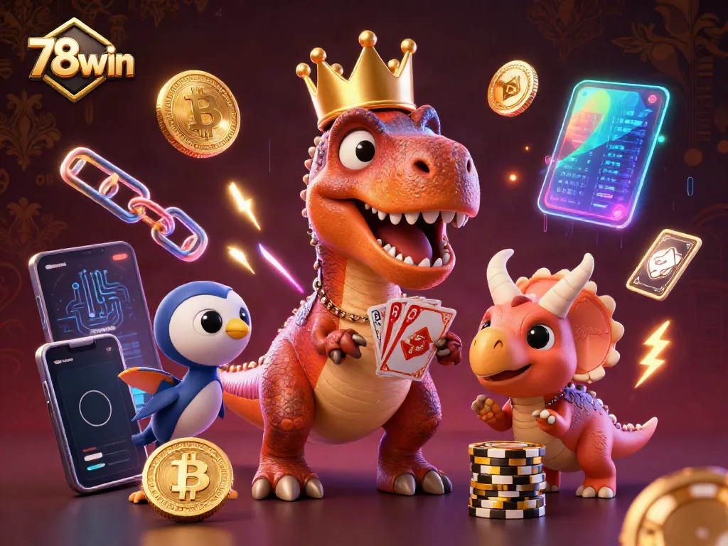 Experience thrilling moments at 78win with friendly characters, vibrant gaming elements, and rich casino visuals.