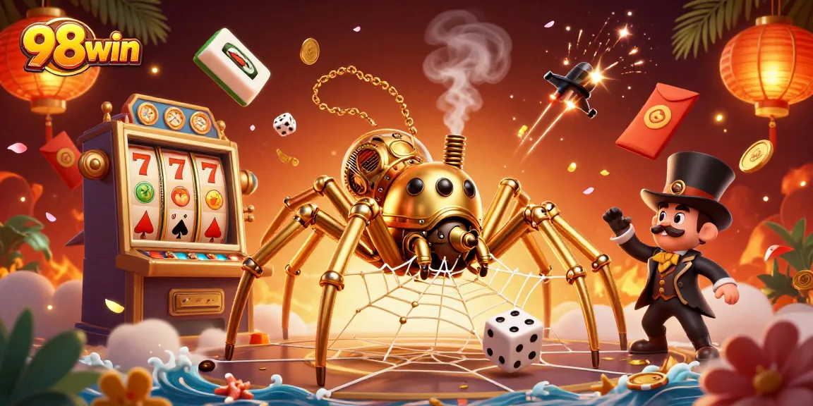 Play exciting games at 98win with dynamic slot machines and vibrant casino elements.