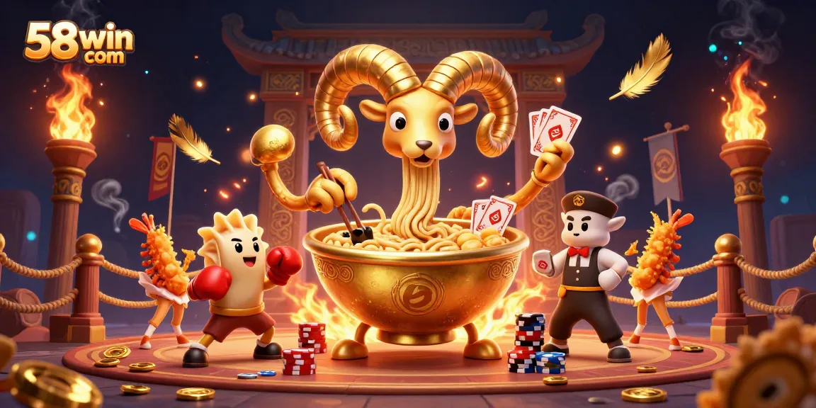 Engage in thrilling games on 58win com with our vibrant casino illustration featuring animated characters.