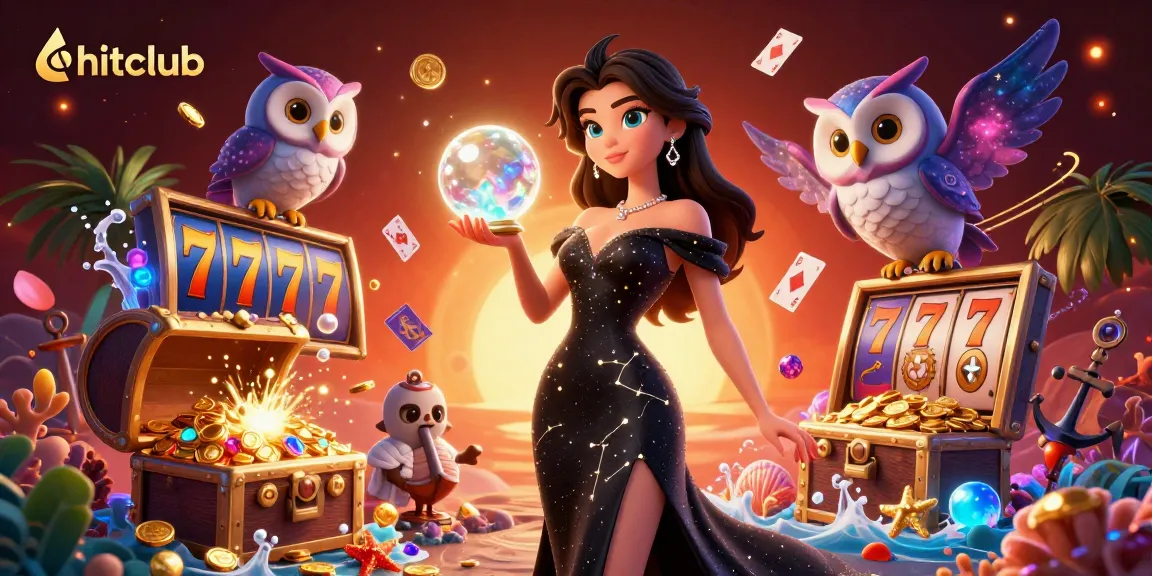 Spin the reels and win at hitclub with a captivating 3D scene of casino elements and enchanting characters.