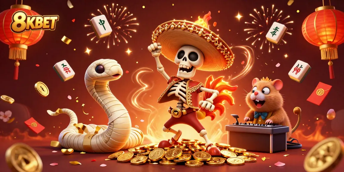 Experience excitement with 8KBET in a vibrant 3D casino-themed adventure filled with games.