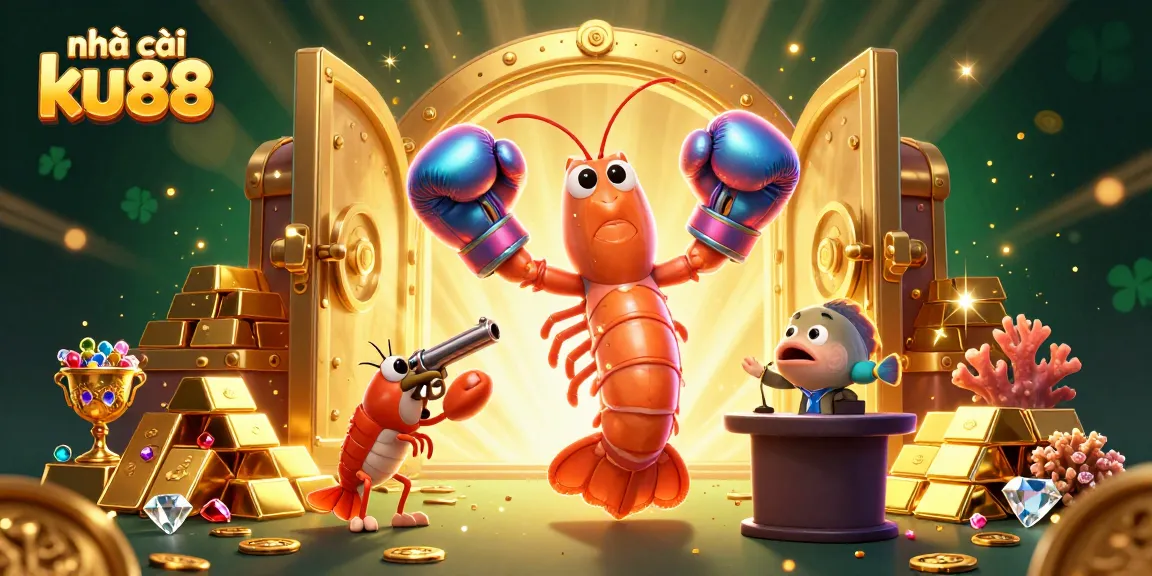 Join the excitement at nhà cái ku88 with vibrant casino characters and riches bursting around them.