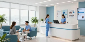 Hair transplant Istanbul consultation at a modern healthcare clinic, showcasing patient care and expert services.