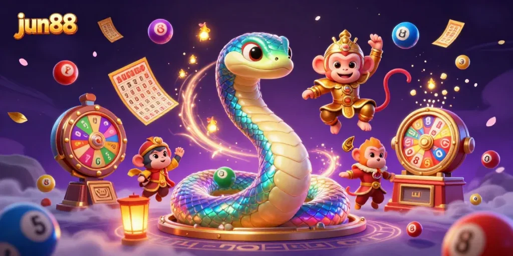 Experience exciting gameplay at jun88 with vibrant lottery themes, colorful attractions, and magical visuals.